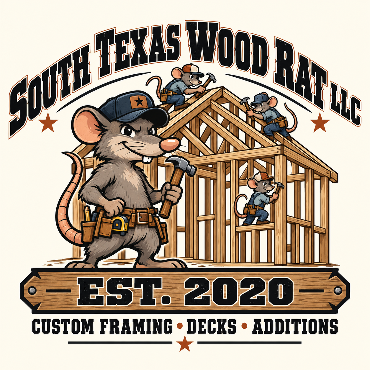 South Texas Wood Rat LLC — established 2020, custom framing, decks, additions